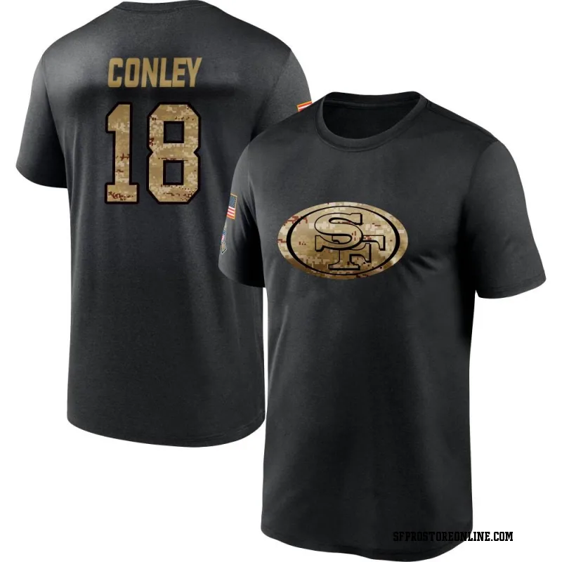 Black Men's Chris Conley San Francisco 49ers 2020 Salute To Service Performance T-Shirt