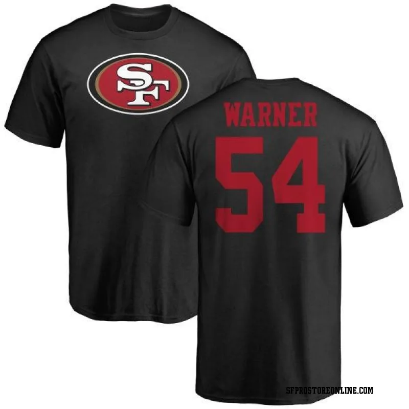 Black Men's Fred Warner San Francisco 49ers Name & Number Logo T-Shirt
