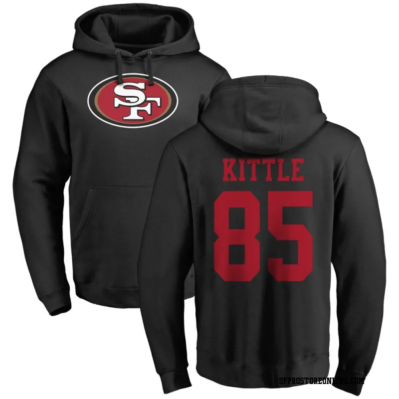 Black Men's George Kittle San Francisco 49ers Name & Number Logo Pullover Hoodie
