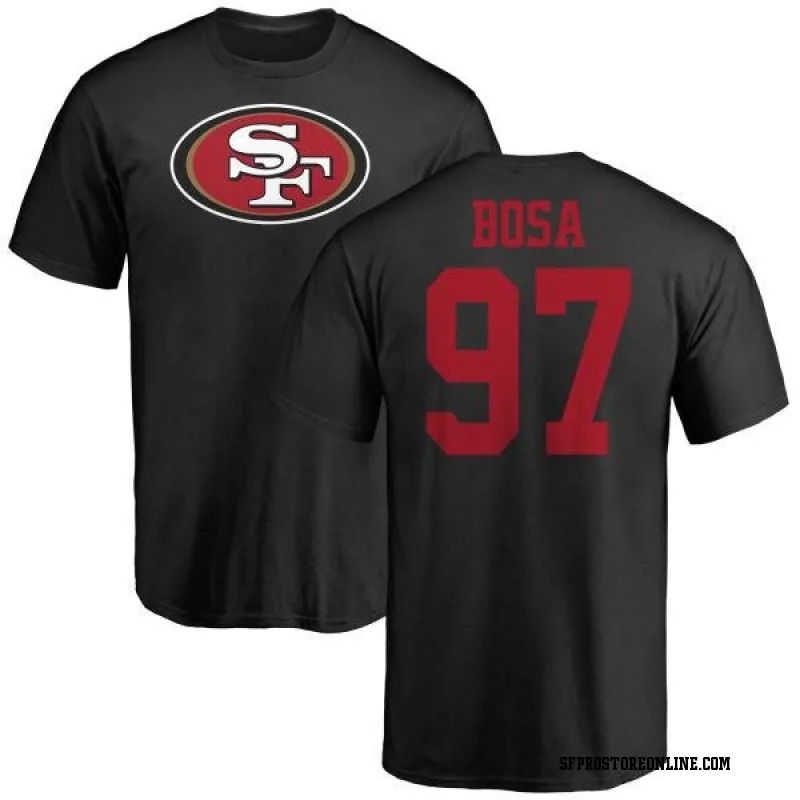 Black Men's Nick Bosa San Francisco 49ers Name & Number Logo T-Shirt