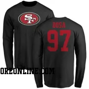 Black Youth Nick Bosa San Francisco 49ers Name & Number Logo Long Sleeve T-Shirt