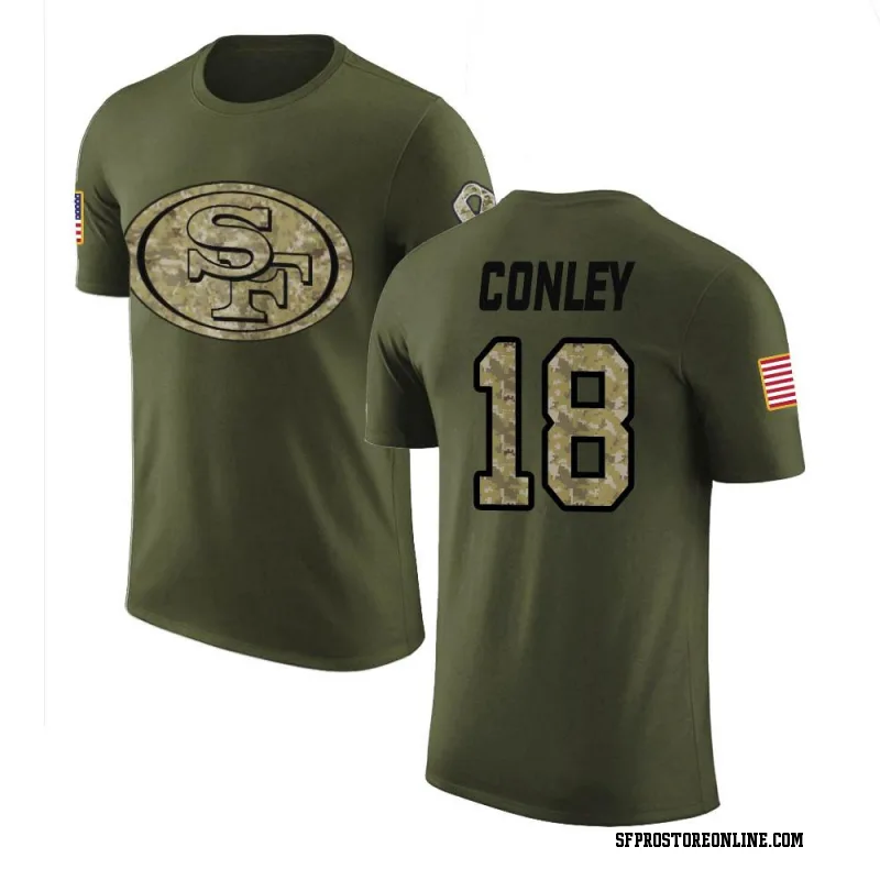 Olive Men's Chris Conley San Francisco 49ers Salute to Service Legend T-Shirt
