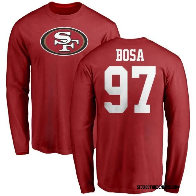 Red Youth Nick Bosa San Francisco 49ers Name & Number Logo Long Sleeve T-Shirt